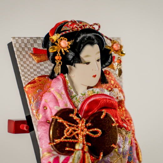 羽子板 姫振袖 10号 浅妻 / 板なしケース 彩音 10号［1027-10